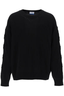  Off-White sweater with embossed diagonal motif