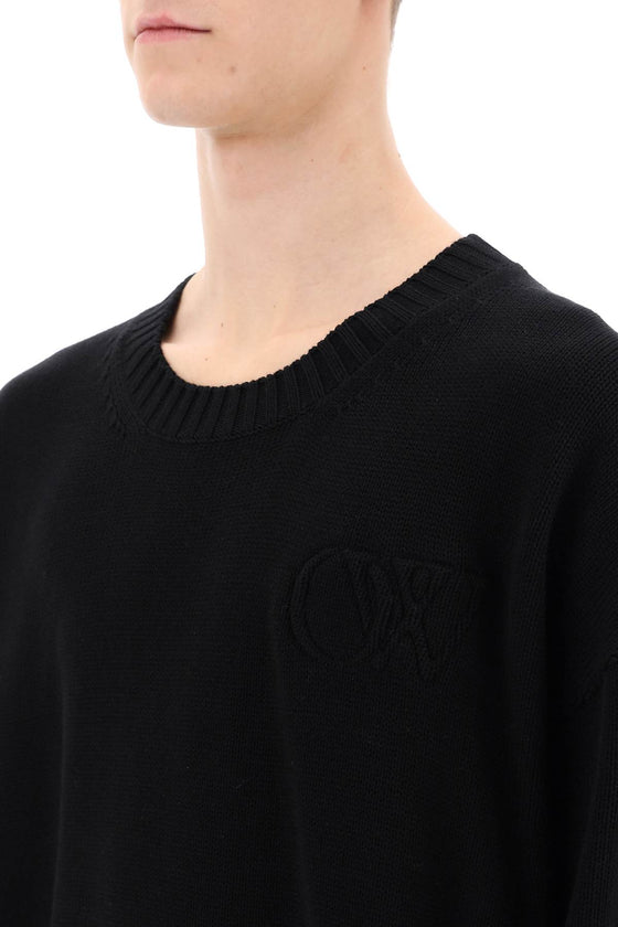 Off White Off-White sweater with embossed diagonal motif