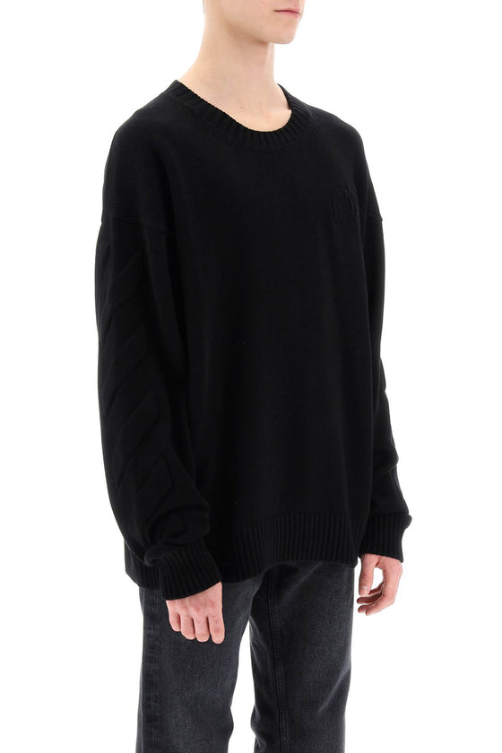 Off White Off-White sweater with embossed diagonal motif