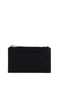  Off-White leather diag card holder