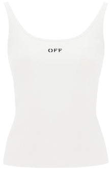  Off-White tank top with off embroidery