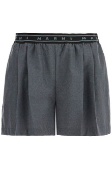  Marni pleated shorts with branded band