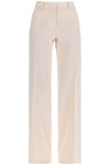 Tom Ford high waist wide leg pants in virgin wool light blush