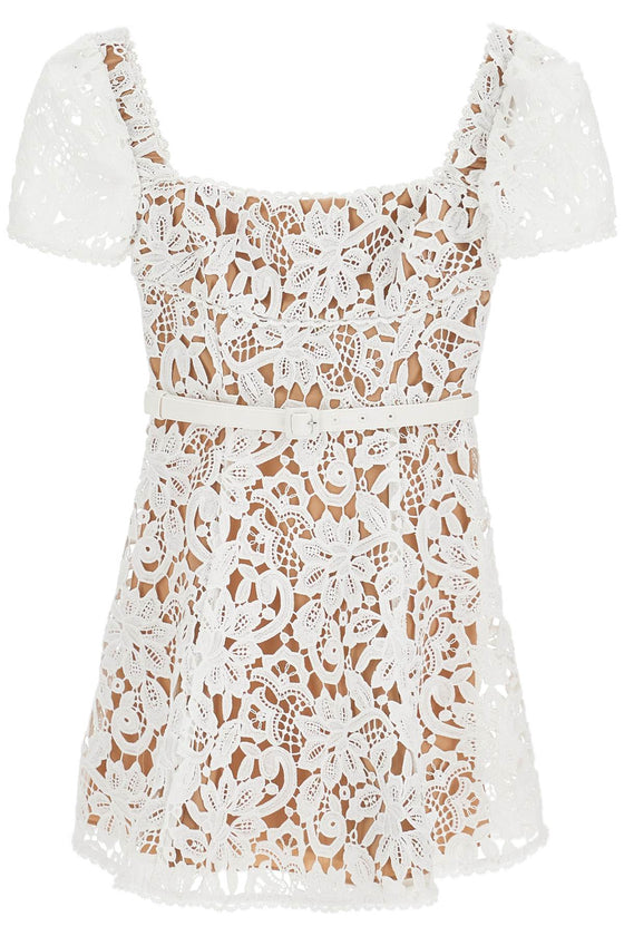 Self-Portrait Self Portrait floral lace mini dress with eight