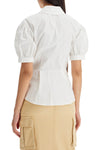 Self-Portrait Self Portrait fitted cotton shirt with tailored