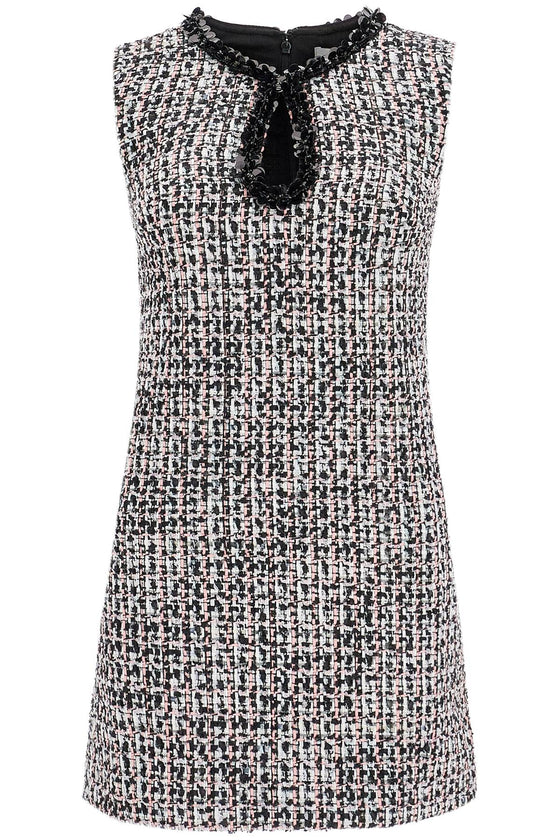 Self-Portrait Self Portrait tweed bouclã© mini dress with