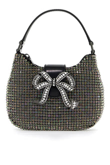  Self Portrait mini crescent bow bag with crystals