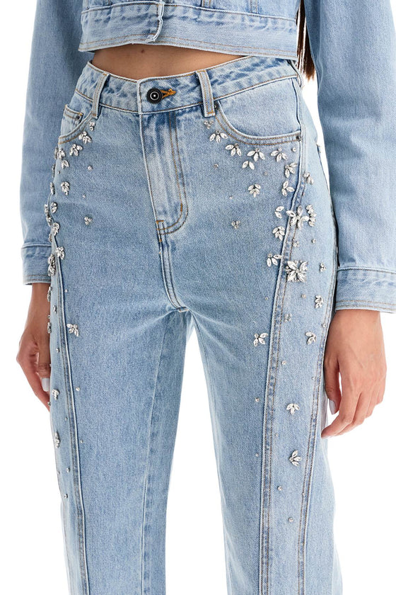 Self-Portrait Self Portrait straight jeans with crystals