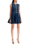 Self-Portrait Self Portrait 'mini denim dress with jewel buttons'