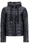 HERNO ultra-lightweight black nylon down jacket with hood