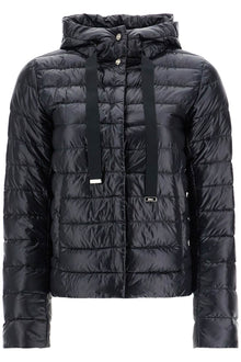  HERNO ultra-lightweight black nylon down jacket with hood