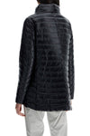 HERNO reversible a-shape down jacket black and gray