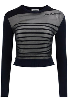  JEAN PAUL GAULTIER "striped mesh sailor shirt