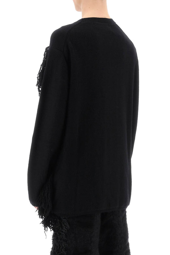 Comme Des Garcons Homme Plus wool sweater with fringes