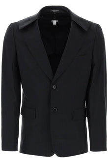  Comme Des Garcons Homme Plus satin collar blazer with eight