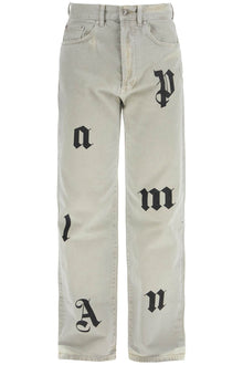  Palm Angels loose printed detail jeans with eight