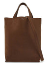 A.P.C. medium brown calfskin bag with removable shoulder strap cabas maiko