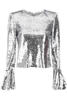  Self-Portrait Self Portrait sequined cropped top