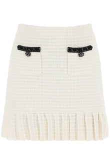  Self-Portrait Self Portrait knitted mini skirt with sequins