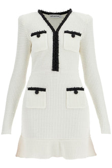  Self Portrait mini knitted dress in seven