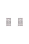 Self-Portrait Self Portrait rectangular chain earrings with cubic zirconia in silver