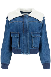  Self-Portrait Self Portrait denim bomber jacket for