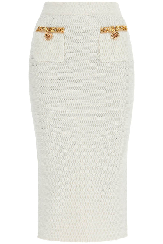 Self-Portrait Self Portrait 'knitted lurex midi skirt