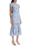 Self Portrait floral lace midi dress with eight