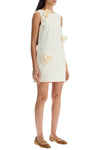 Self-Portrait Self Portrait satin mini dress with 3d