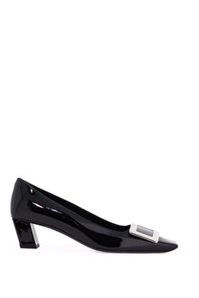  Roger Vivier black calfskin pumps with buckle and wide heel