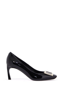  Roger Vivier belle vivier t.70 black calfskin pumps with metal buckle