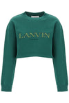 Lanvin cropped sweatshirt with embroidered logo patch