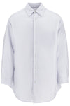 Maison Margiela striped padded overshirt with