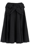 Maison Margiela black pleated midi skirt in polyamide