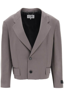  MM6 Maison Margiela cropped blazer with cut-off hem