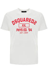 Dsquared2 white cotton t-shirt with phys ed. '64 logo