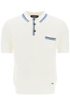 Dsquared2 perforated knit polo shirt