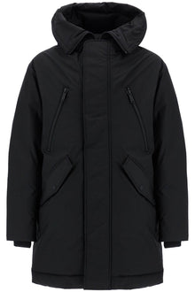  Dsquared2 black techno down polyester parka with hood