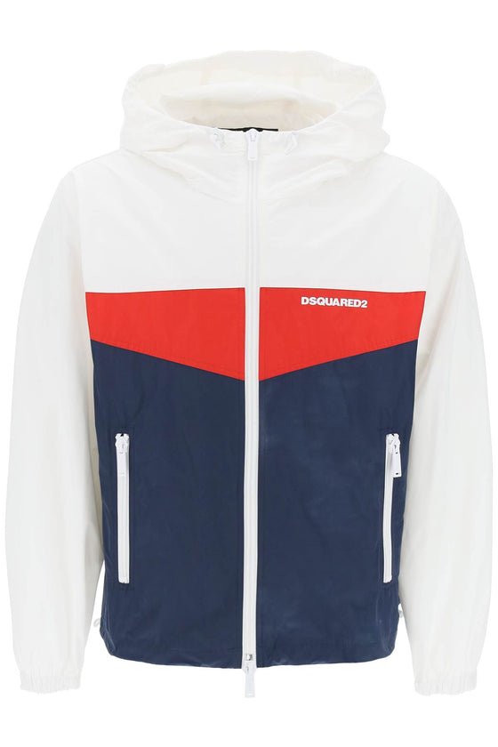 Dsquared2 color block windbreaker jacket