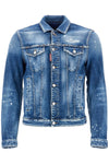 Dsquared2 navy blue vintage look cotton denim jacket