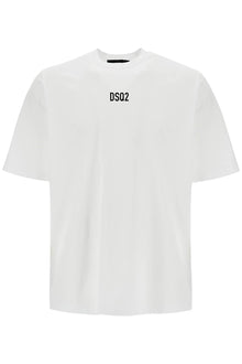  Dsquared2 white cotton t-shirt with dsq2 logo