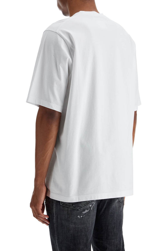 Dsquared2 white cotton t-shirt with dsq2 logo