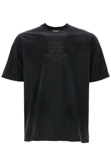  Dsquared2 dark grey cotton t-shirt with logo print