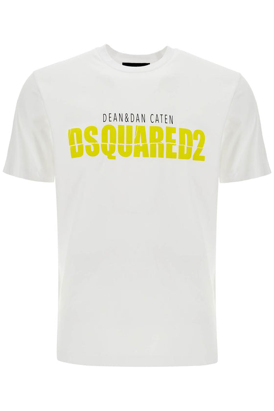 Dsquared2 white cotton t-shirt with printed logo