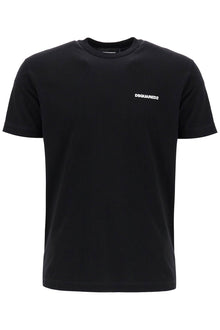  Dsquared2 black cotton t-shirt with embroidered logo