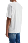 Dsquared2 men's white cotton t-shirt with logo