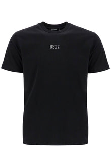  Dsquared2 black cotton t-shirt with embroidered logo