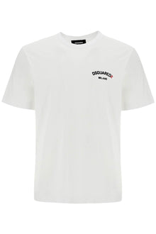  Dsquared2 white cotton t-shirt with embroidered logo