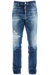 Dsquared2 navy blue jeans in cotton vintage effect