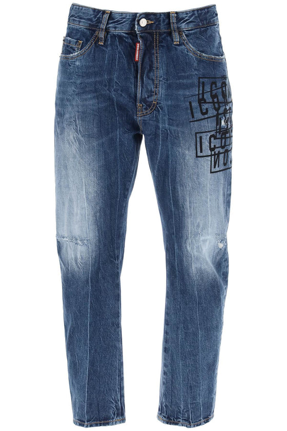 Dsquared2 "dark wash icon stamps bro jeans in